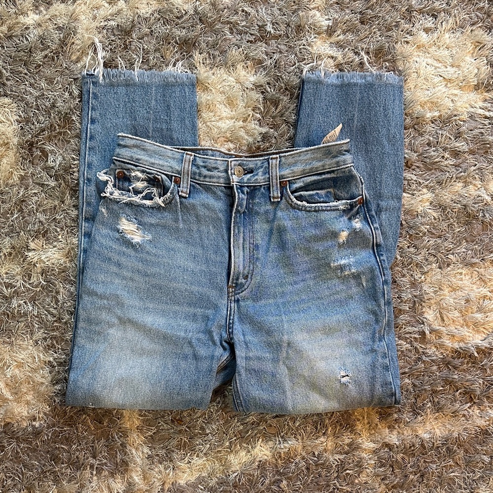 Abercrombie & Fitch Distressed Blue Jeans